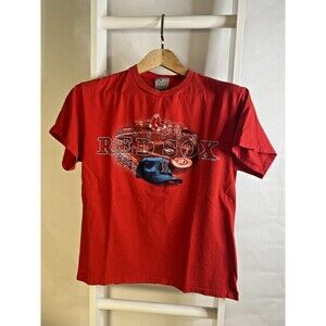 Boston Red Sox Shirt Womens Medium Red Short Sleeve Crew Neck Official Merch